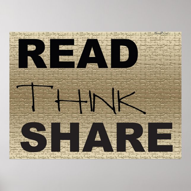 Póster Leer recurso compartido de reflexión (Frente)