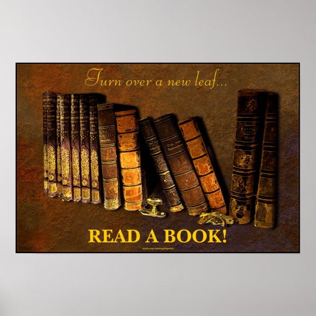 Póster LEER UN LIBRO Poster DE Alfabetización Educativa (Frente)