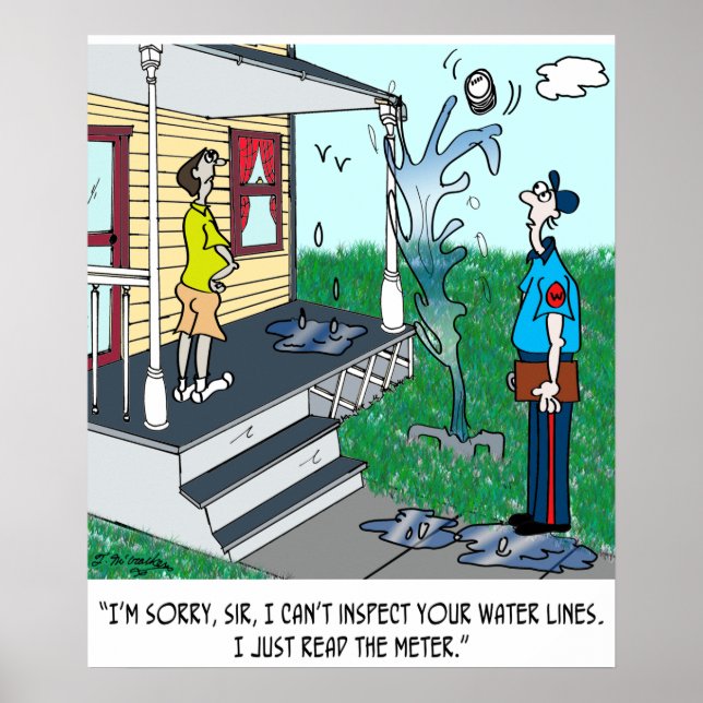 Póster Leer un metro mientras se produce una filtración (Frente)