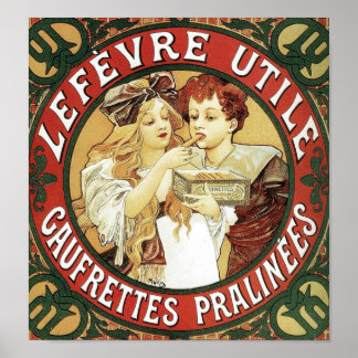 Póster Lefevre Utile por Alphonse Mucha