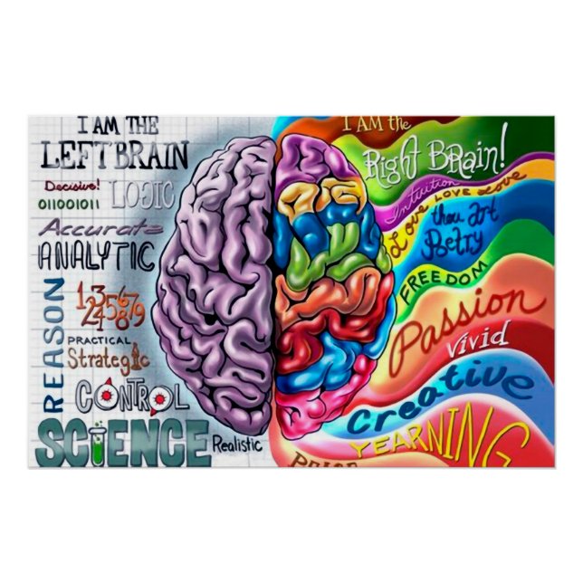 Póster Left and right side of the brain (Anverso)