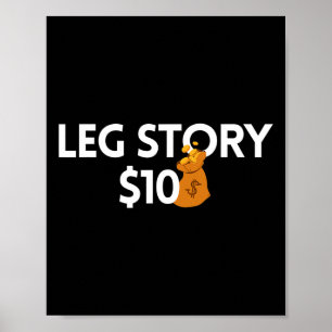 Póster Leg Story 10 dólares Amputee Disabilities Awarene