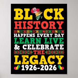 Póster Legado de la Historia Negra 1926 2026 Aprende Vive