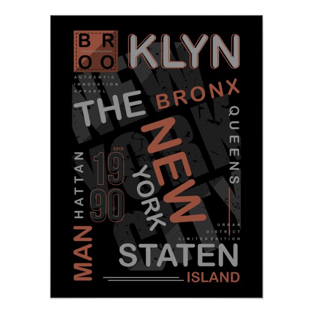 Póster Legado de los Boroughs de NYC (Anverso)