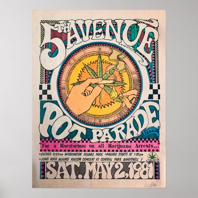 Póster Legalizar históricamente la maleza de desfile de p (Frente)