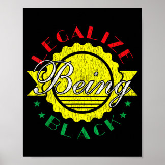 Póster Legalizar ser negro Mes de la historia negra negro