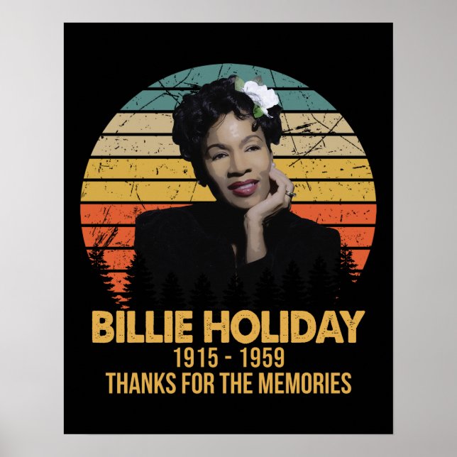 Póster Legend Billie Holiday Gracias Por Los Recuerdos (Frente)