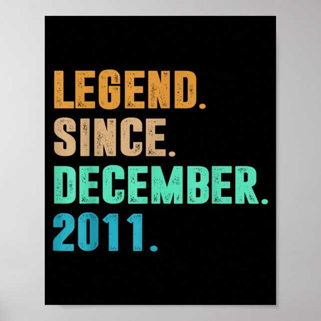Póster Legend Since December 2011 Birth Of Birthday 2011  (Frente)