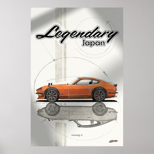 Póster Legendaria Poster Fairlady Z 240z S30 de Japón (Frente)