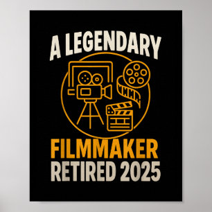 Póster Legendario cineasta retirado 2025 gracioso directo
