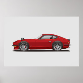 Póster Legendario clásico rojo 240z Fairlady Bug Poster