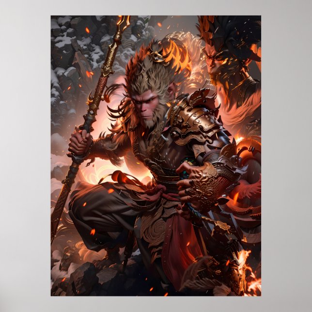 Póster Legendario del mito negro wukong (Frente)