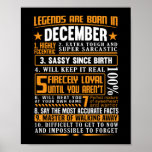 PÓSTER LEGENDS ARE BORN IN DECEMBER BIRTHDAY MONTH<br><div class="desc">LEGENDS ARE BORN IN DECEMBER BIRTHDAY MONTH</div>