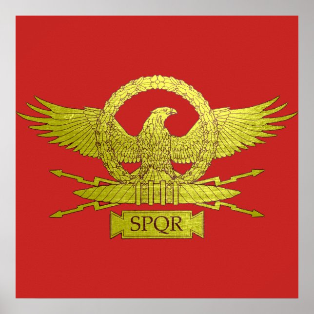 Póster Legión romana vintage Insignia (Frente)