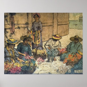 Póster 'Lei Day Hawaii' - Charles W. Bartlett