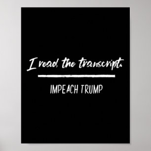 Póster Leí la transcripción Impugnar a Trump Regalo demóc