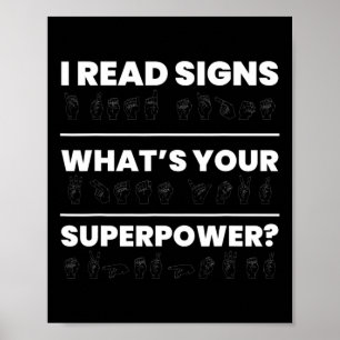 Póster Leí Rótulos ¿Cuál es tu superpoder?