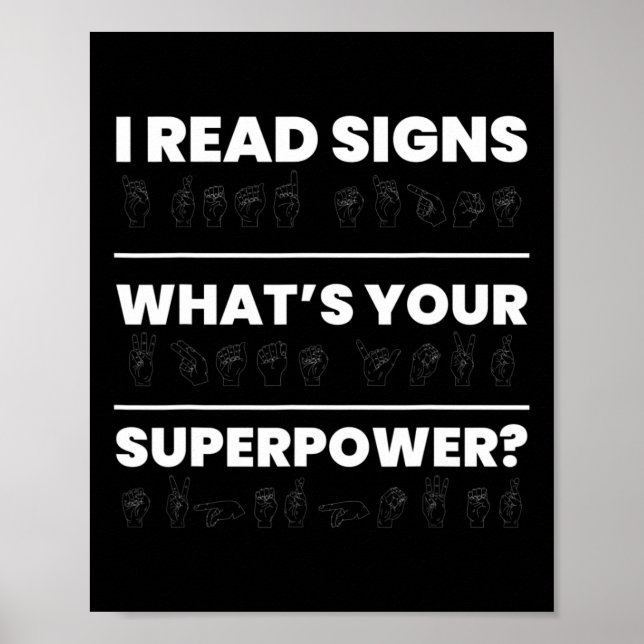 Póster Leí Rótulos ¿Cuál es tu superpoder? (Frente)
