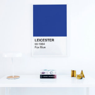 Póster Leicester Fox Blue - Ancho completo