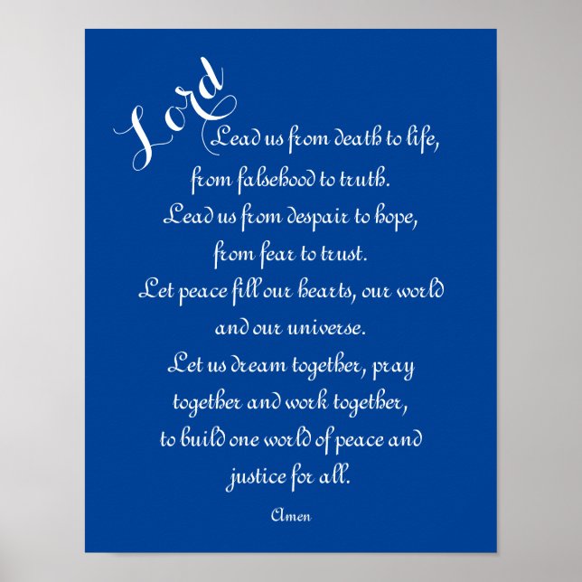 Póster Leídanos - World Peace Prayer (Frente)