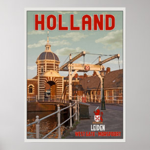 Póster Leiden - Morspoortbrug