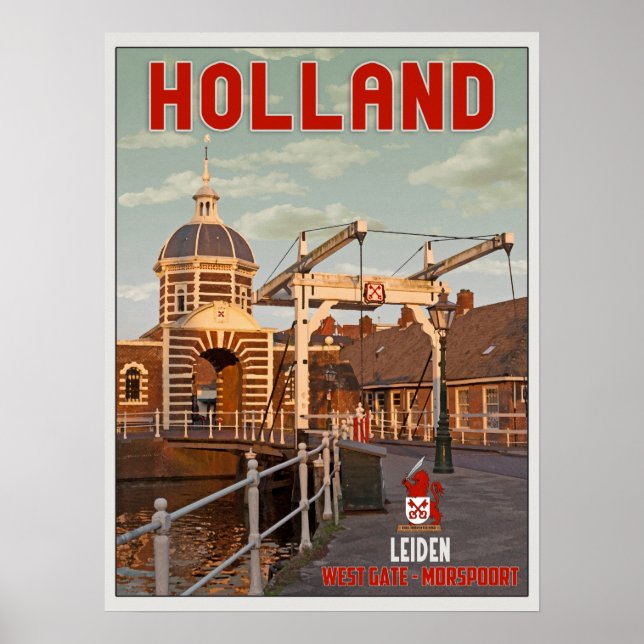 Póster Leiden - Morspoortbrug (Frente)
