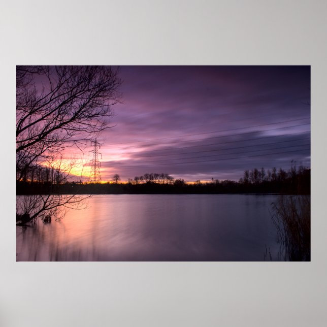 Póster Leighton Buzzard Winter Sunrise (7775) Poster (Frente)