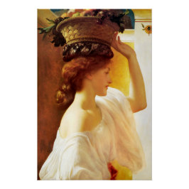 Póster Leighton Eucharis Chica con cesta de fruta Actuali
