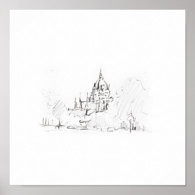 Póster Leinwanddruck Kunstdruck Hannover Rathaus (Frente)