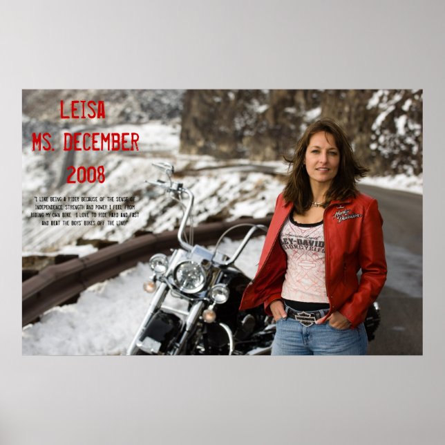 Póster Leisa, Sra. diciembre de 2008 (Frente)