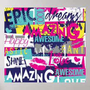 Póster Lema brillante: la moda abstracta sin mar