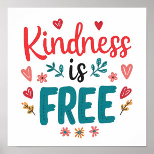 Póster Lema de bondad colorido y ascendente