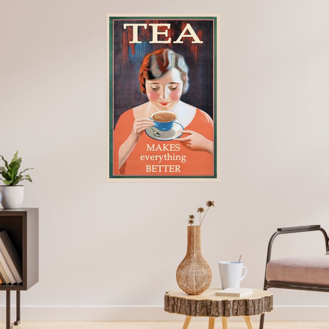 Póster Lema vintage de té (Salón 3)