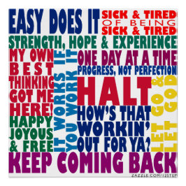 Póster Lemas de 12 pasos