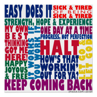 Póster Lemas de 12 pasos