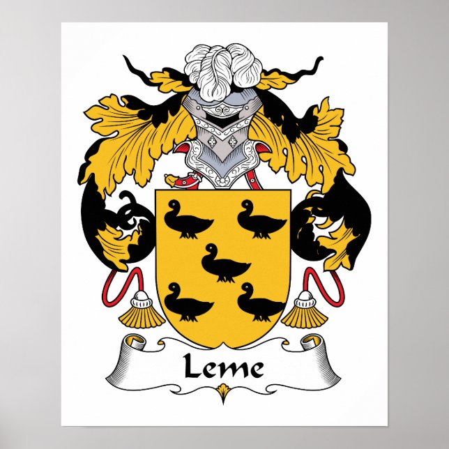Póster Leme Family Crest (Frente)