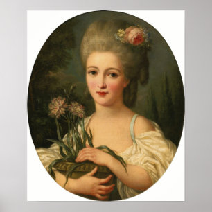 Póster Lemoine - Retrato de una niña sosteniendo una mace