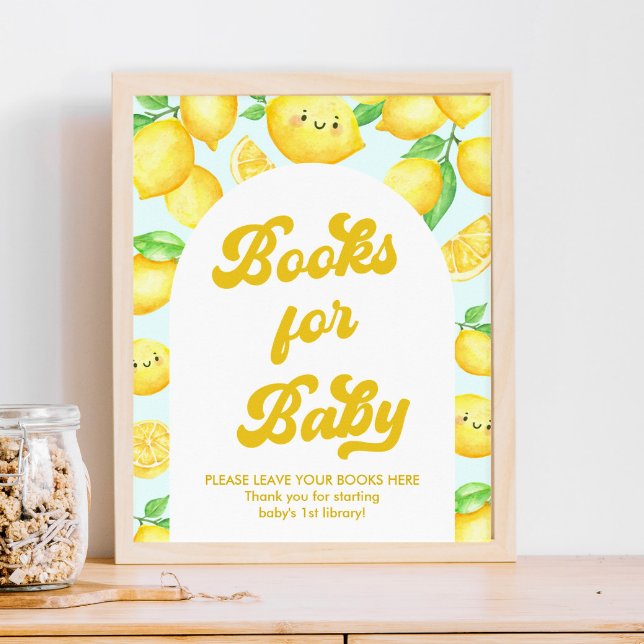 Póster Lemon Baby Shower Books para el bebé (Subido por el creador)