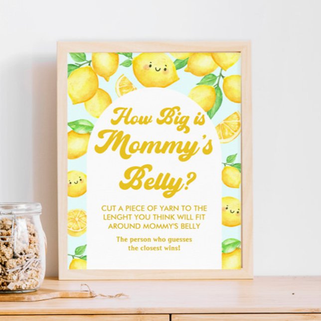 Póster Lemon Baby Shower Cómo es el gran juego de mami Be (Subido por el creador)