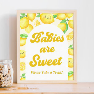Póster Lemon Baby Shower Favor