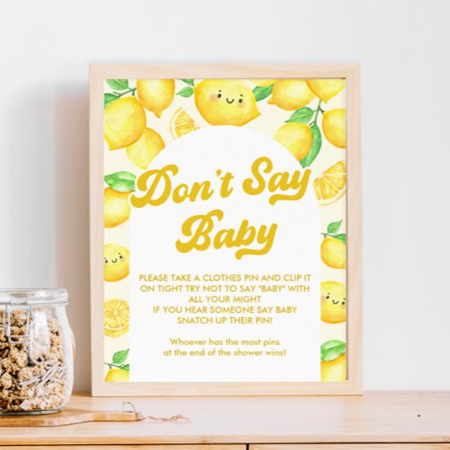 Póster Lemon Baby Shower No digas juego del bebé (Subido por el creador)