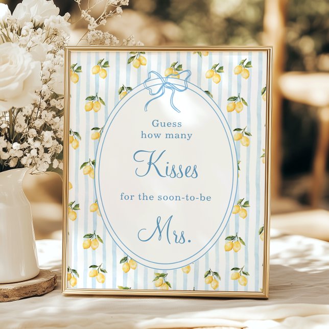 Póster Lemon Blue Bow Italiano adivina cuántos Kiss (Subido por el creador)