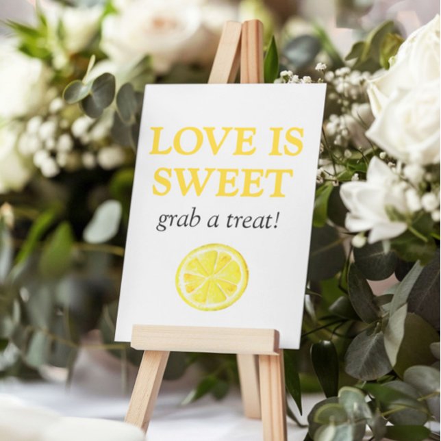 Póster Lemon Bridal Shower Love es Sweet Rótulo (Subido por el creador)