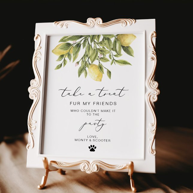Póster Lemon Calligraphy Perro tratar Rótulo Boda (Subido por el creador)