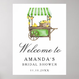 Póster Lemon Citrus - bridal shower welcome sign