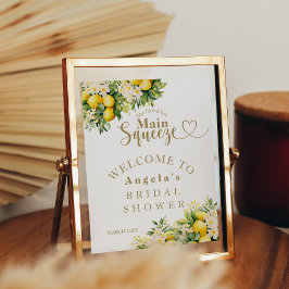 Póster Lemon Elegant Moderno Summer Bridal Shower