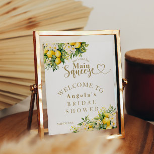 Póster Lemon Elegant Moderno Summer Bridal Shower