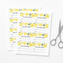 Póster Lemon Guessing Game Guess Tickets