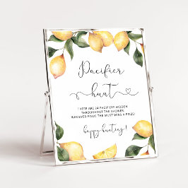 Póster Lemon Pacifier hunt baby shower game Poster