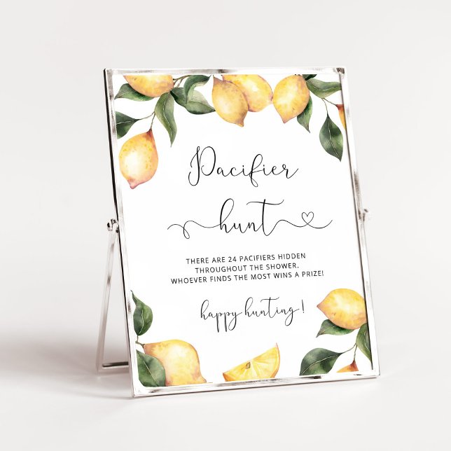 Póster Lemon Pacifier hunt baby shower game Poster (Subido por el creador)